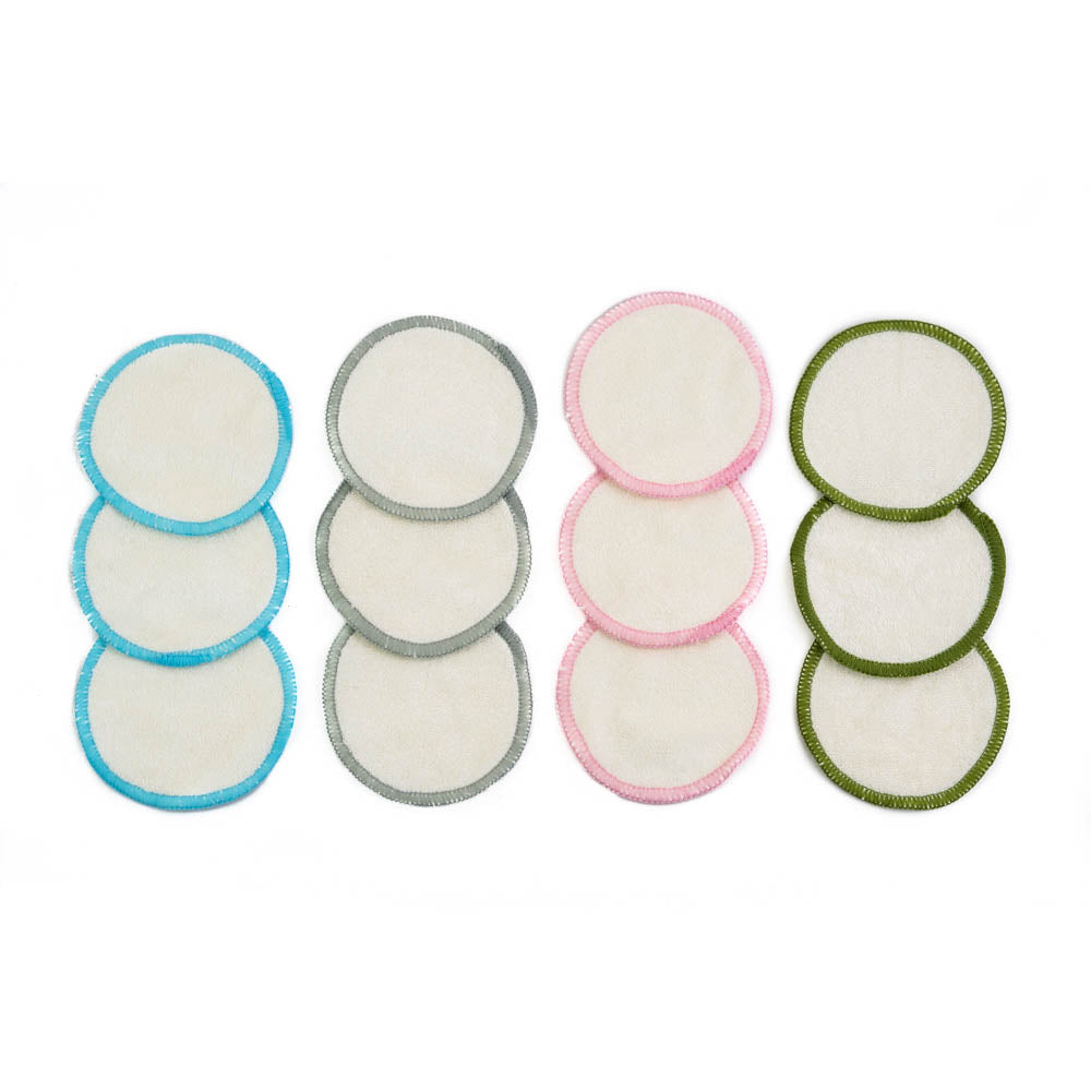 Set Of Twelve Bamboo Cotton Rounds For Face