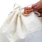 Cotton Muslin Reusable Produce Bag With Tare Weight Tag