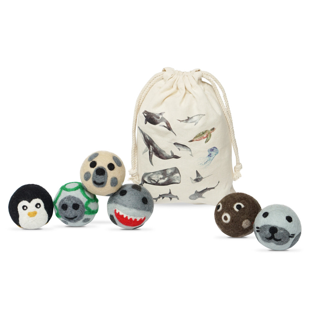 Handfelted Artisan Wool Dryer Balls For Sustainable Laundry